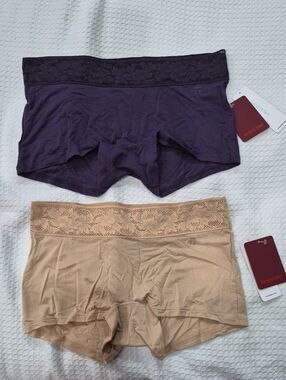 Set Of Two Tommy John Lace Boyshorts Underwear Size Small